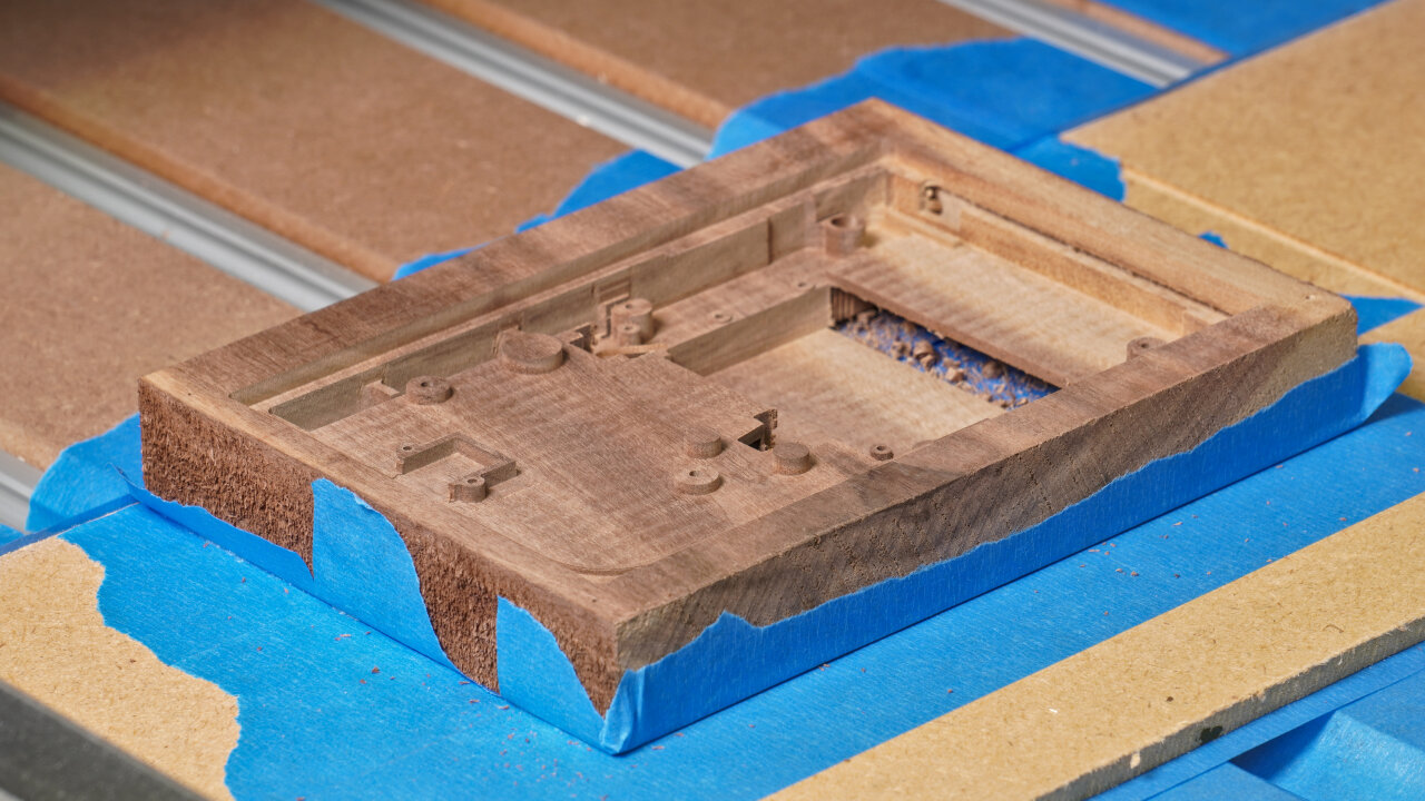 Photo of the workpiece showing the state after toolpath B03.