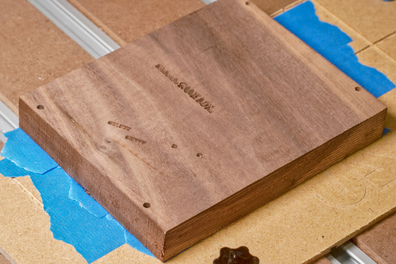 Photo of the workpiece showing the state after toolpath C02.